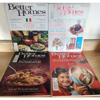 1970 Better Homes & Gardens Magazines Decor Home Plans Ads Lot Of 4 See Desc.-image