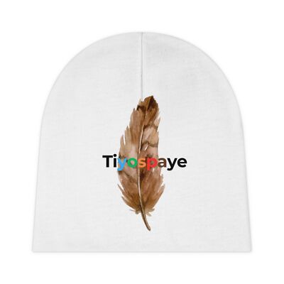 Boho Baby Beanie - 'Shanti' Peace Design for Cozy Comfort-image