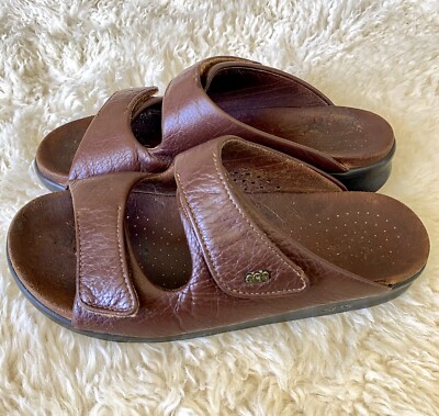 Rare Vintage SAS Cozy Sandal Amber 7 N, Women's Shoes 2060 - 085 Narrow Brown-image