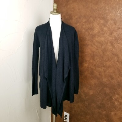 Barefoot Dreams Cozychic Ultra Lite Cardigan Sweater Size S/M Black Knit Draped-image