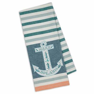 Design Imports 750116 Make Splash Anchor Embellished Dishtowel-image