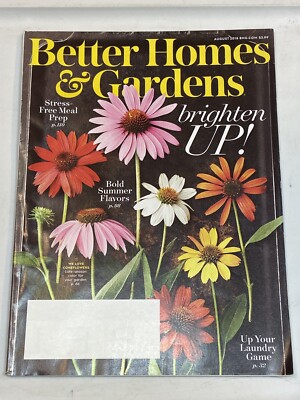 Better Homes Gardens Magazine Aug 2018 Flower Brighten Up Laundry Bold Meal Prep-image