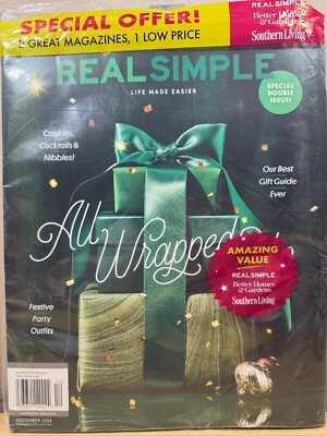 REAL SIMPLE Magazine Christmas & Better Homes & Southern Living LOT of 3-image