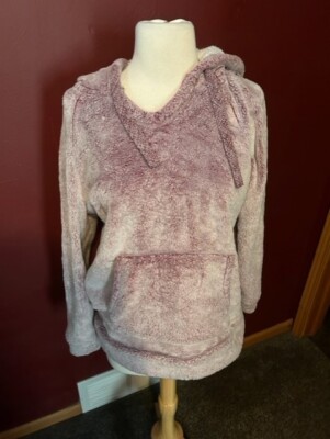 Women’s Member Mark Plush Hoodie/Pullover Sz Small Oversized Berry Color!-image