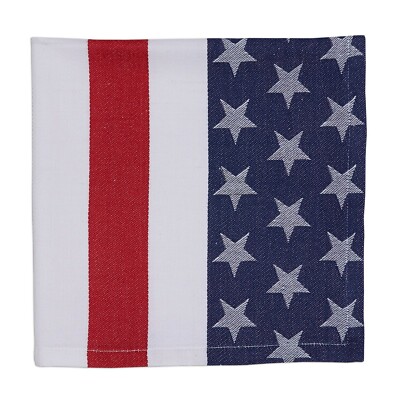 Design Imports Stars & Stripes Jacquard Dinner Napkin ~~ Patriotic ~~-image