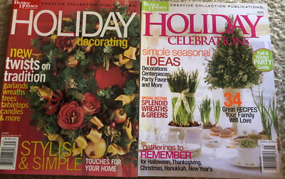 Lot Of 2 BETTER HOMES & GARDENS HOLIDAY CELEBRATIONS / HOLIDAY DECORATING Maga-image