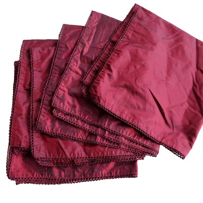Set of 5 Pier 1 Imports Satin Napkins Cabernet Sheer Holiday Dinner 20