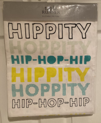 Hippity Hoppity Table Runner, 14” X 72”, Easter Table Runner-image