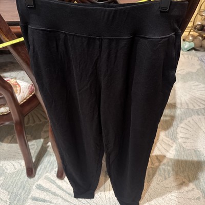 Soma Lounge Pants Womens Medium Black Pull On Comfy Cozy-image