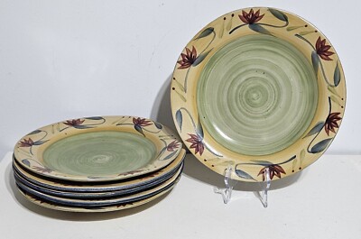 (6) Pier 1 Imports Elizabeth Dinner Plates 11.5