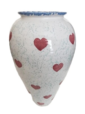 Rare Hearts Pattern  Pier One Imports Vase  12