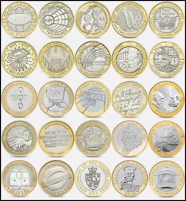 Rare Two £2 Pound Coin UK Coins Olympics Commonwealth NI Navy Bible Mary Rose-image