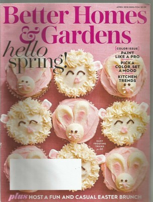 Better Homes & Gardens April 2018 Color Issue Easter Brunch Frosting Tricks-image