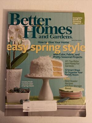 Better Homes & Gardens April 2010 Easy Spring Style With Color, Fabric and Prett-image