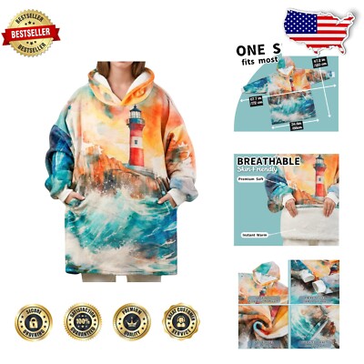 Funny Gift Idea: Oversized Two-Layer Wearable Blanket for Cozy Moments Together-image