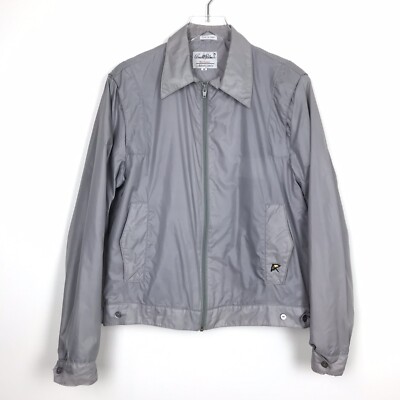 Vintage Arnold Palmer Wind Breaker Jacket Mens Large Size 40 Nylon Zip Up Gray-image