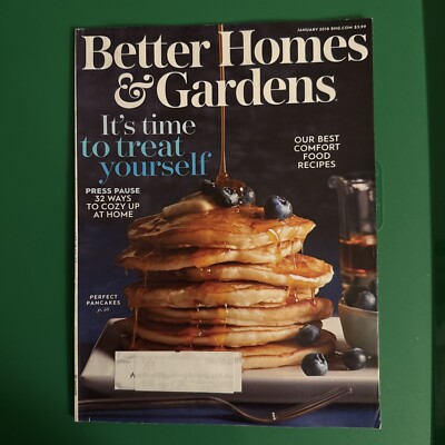 2018 JANUARY BETTER HOMES & GARDENS MAGAZINE - TREAT YOURSELF COVER - 108 pages-image