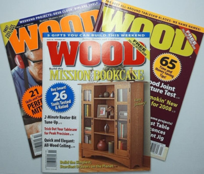 Wood Magazine Lot of 3 Issues 2007 Better Homes Gardens Tool Review Project Plan-image