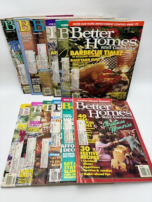 Vintage 1991 Better Homes and Gardens Magazine Lot of 11 Missing December-image