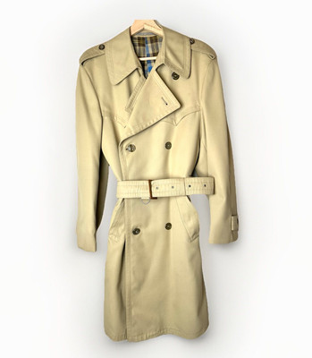 Vintage Melka Trench Coat Men’s Size M,  C-48 60s  (Buckle Needs Repair)-image