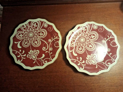 Pier 1 Imports Maribeth Scalloped Salad Plates 8.75