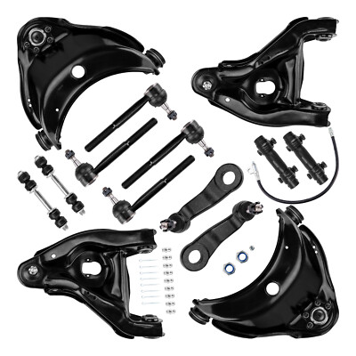 For 1993-2000 Chevy C1500 C2500 Complete 15pcs Front Control Arms Tie Rods Kit-image