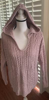 Women’s NWT Rue and Willow Pink Chenille Hoodie Sweater Size Small-image