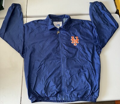 Vtg Genuine Merchandise Pro Player MLB New York Mets Full  Zip Sz LG Windbreaker-image