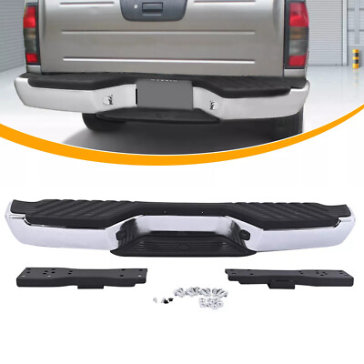 Complete Chrome Rear Bumper Assembly For Nissan Frontier 1998-2004 NI1102136-image