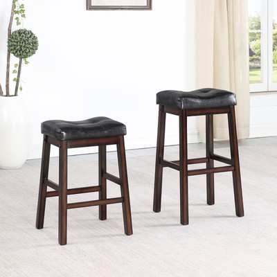 Cappuccino & Black Counter Stools (Set of 2)-image