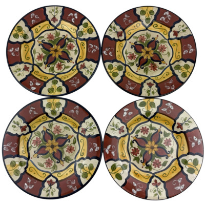 Pier 1 Imports Vallarta Salad Dessert Plates Set of 4 Vintage 9