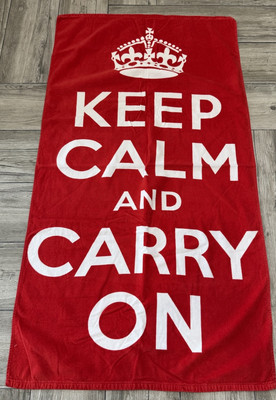 Keep Calm Carry On Red  Pool Summer  Beach Towel 32