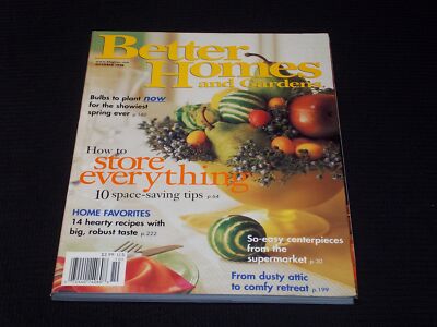 1998 OCTOBER BETTER HOMES & GARDENS MAGAZINE - STORE EVERYTHING COVER - E 2671-image