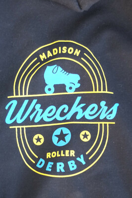 MADISON WRECKERS Roller Derby Bollywood Bashers Women's Zip Hoodie Sweatshirt -image