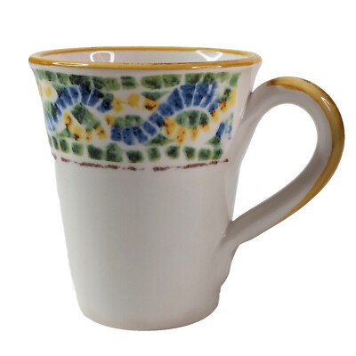 Pier 1 Imports Set of 2 Cups Mugs  Handcrafted Earthenware Made in Italy-image