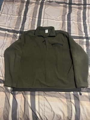 Vintage old Navy dark green fleece quarter zip.-image