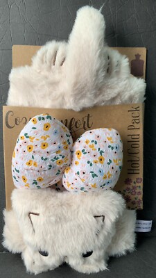 NEW COZY COMFORT HOT COLD PACK PLUSH PUSSYCAT CAT COVER + HOT WATER BOTTLE-image