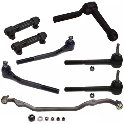 8 PC Kit Center Link Tie Rod End Idler Arm Camaro Nova 75-81 Sleeves-image