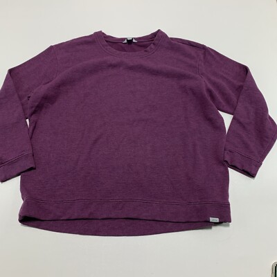 Orvis Women's Long Sleeve Soft Cozy Crewneck Pullover Purple Sz XL Boxy Oversiz-image