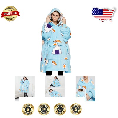Extra Warm Sherpa Blanket Hoodie with Kangaroo Pockets for Ultimate Comfort-image
