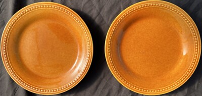 SET OF 2- PIER 1  - SPICE ROUTE - GINGER - 8.5” Salad Plates Never Used-image