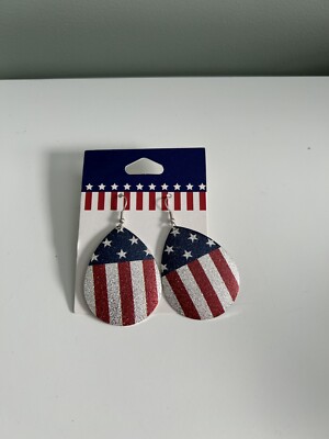 Design Imports Americana Pierced Earrings, NWT-image