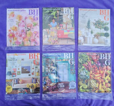 Better Homes & Gardens Magazines BHG Lot 6 From 2024 NEW STILL IN PLASTIC WRAP -image