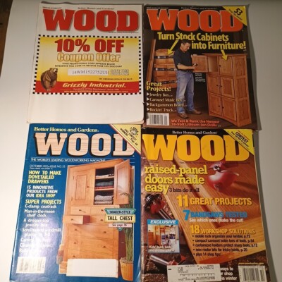 Lot of (4) - Vintage WOOD Magazines by Better Homes and Gardens - Lot # 02-image