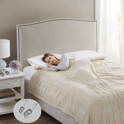 Electric Blanket Luxurious Micro Fleece Ultra Soft Ribbed Textured, Cozy and Snu-image