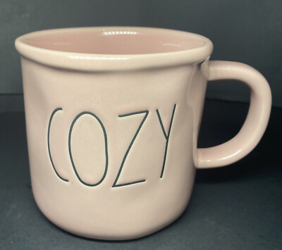 Rae Dunn “COZY” Pink Camp Style Coffee Mug-the Artisan Collection by Magenta-image