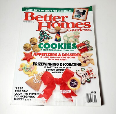 Vintage November 1992 Better Homes and Gardens Magazine Christmas Cookies-image