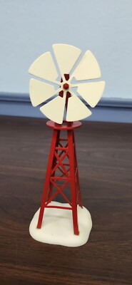 Vtg 2000 Dept 56 Snowbabies BABIES ON THE FARM Christmas WINDMILL 56.67508-image