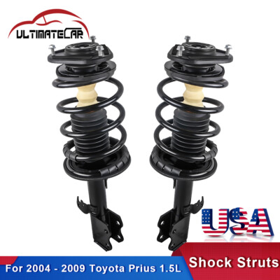 Pair Front Complete Struts Shocks w/ Coil Spring For 2004-2009 Toyota Prius 1.5L-image