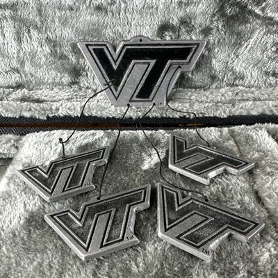 Virginia Tech Hokies NCAA College Wind Chime VTG Rare Cast Metal Hanging-image